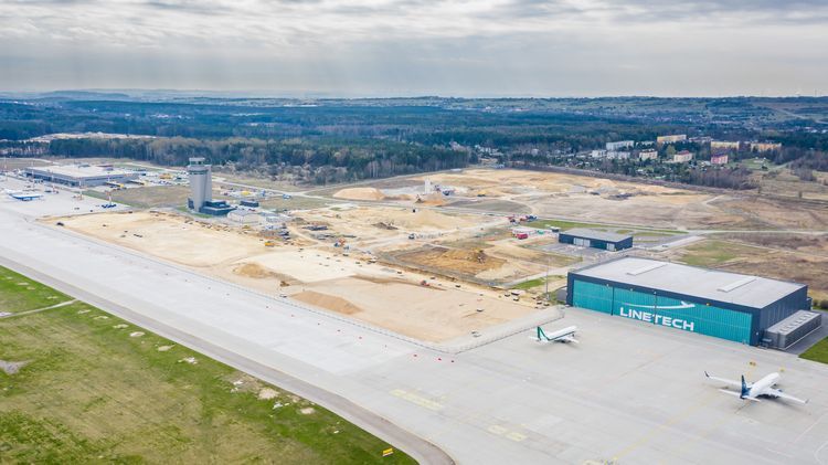 Katowice Airport: ruszyła budowa trzeciego hangaru do serwisowania samolotów, GTL