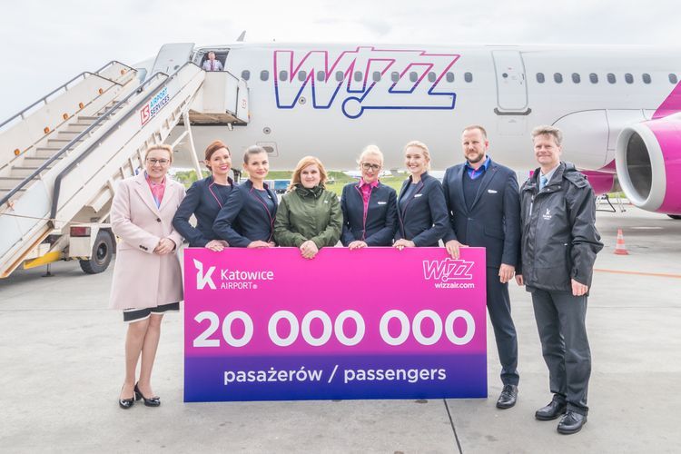 Wizz Air świętuje 20 mln pasażerów w Katowice Airport, materiały prasowe