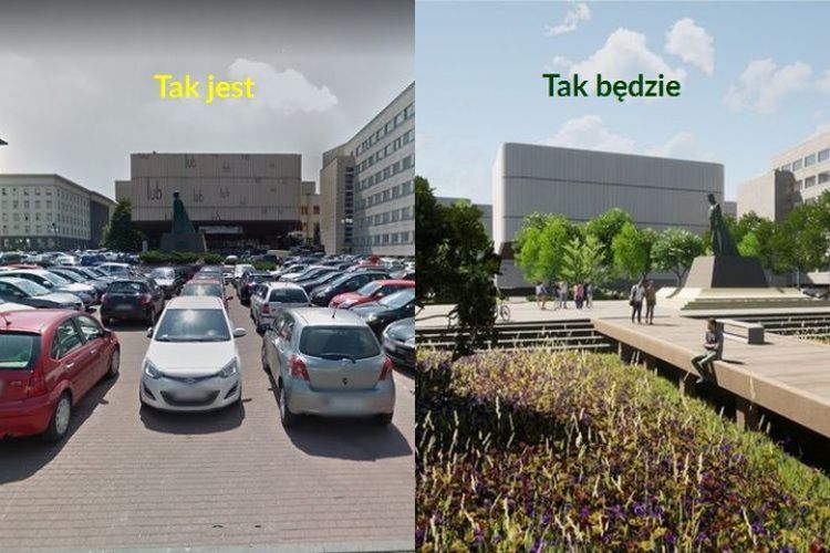 „Zielony” plac Sejmu Śląskiego coraz bliżej. Jest przetarg na projekt, redakcja, UM Katowice, S. Rybok, Radosław Kaźmierczak