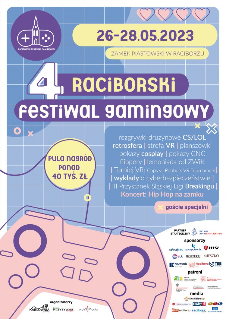 IV Raciborski Festiwal Gamingowy 26 – 28 maja – Zamek Piastowski w Raciborzu, 