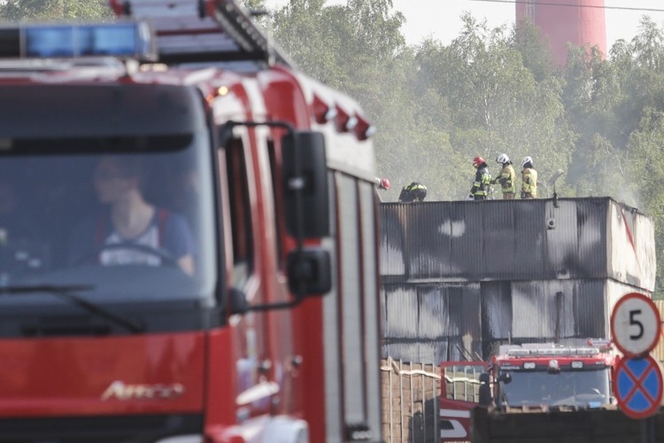 Pożar hali z wrakami samochodów w Radzionkowie, Dominik Gajda, KP PSP w Tarnowskich Górach