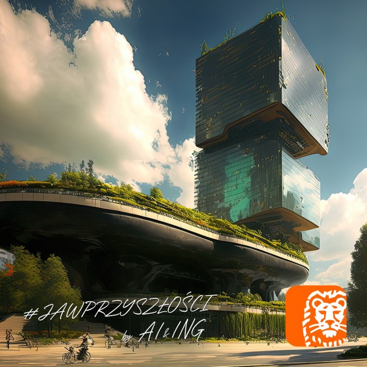 Katowice przyszłości wg sztucznej inteligencji. Zobaczcie też inne miasta stworzone w aplikacji ING Banku Śląskiego, ING Bank Śląski