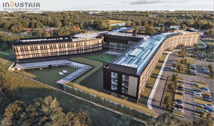 Gliwice zbudują szpital na 353 łóżka. Sale jak pokoje w hotelu, wizualizacje Industria Project