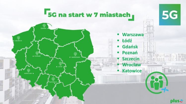 Plus uruchomił sieć 5G w 7 miastach. Jednym z nich są Katowice, materiały prasowe