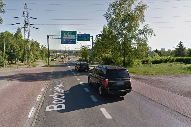 Katowice chcą wydłużyć ulicę salonów aut i centrów handlowych (mapa), google maps