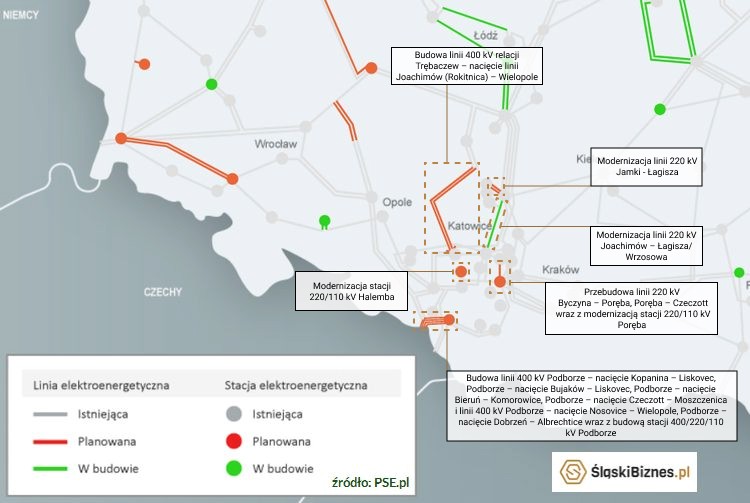 PSE: Będą nowe linie energetyczne na Śląsku. Zobacz mapę inwestycji, Materiały prasowe