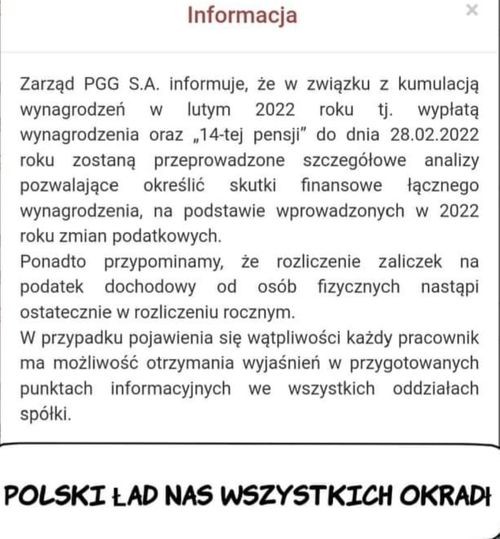 Górnicy stracili nawet 2500 zł na Polskim Ładzie! PGG bada temat, archiwum
