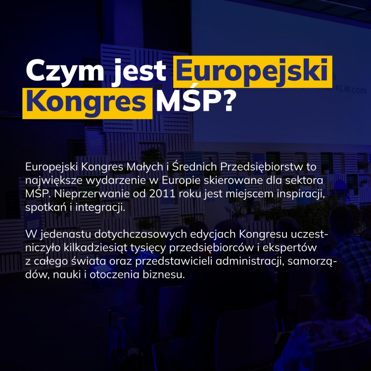 Zbliża się święto przedsiębiorców. 12. Europejski Kongres MŚP wraca do MCK w Katowicach, Materiały prasowe
