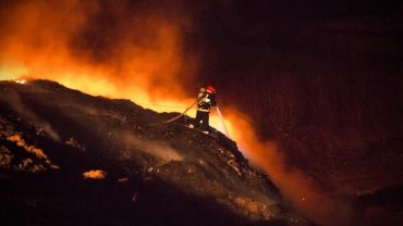 Pożar wysypiska śmieci w Jastrzębiu-Zdroju