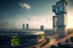 Katowice przyszłości wg sztucznej inteligencji. Zobaczcie też inne miasta stworzone w aplikacji ING Banku Śląskiego, 