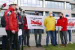 Związkowcy z Tauronu protestowali w Katowicach, śląsko-dąbrowska Solidarność