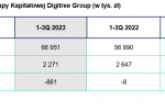Digitree Group ze wzrostem przychodów na poziomie 15 proc. w trzecim kwartale 2023 roku, 